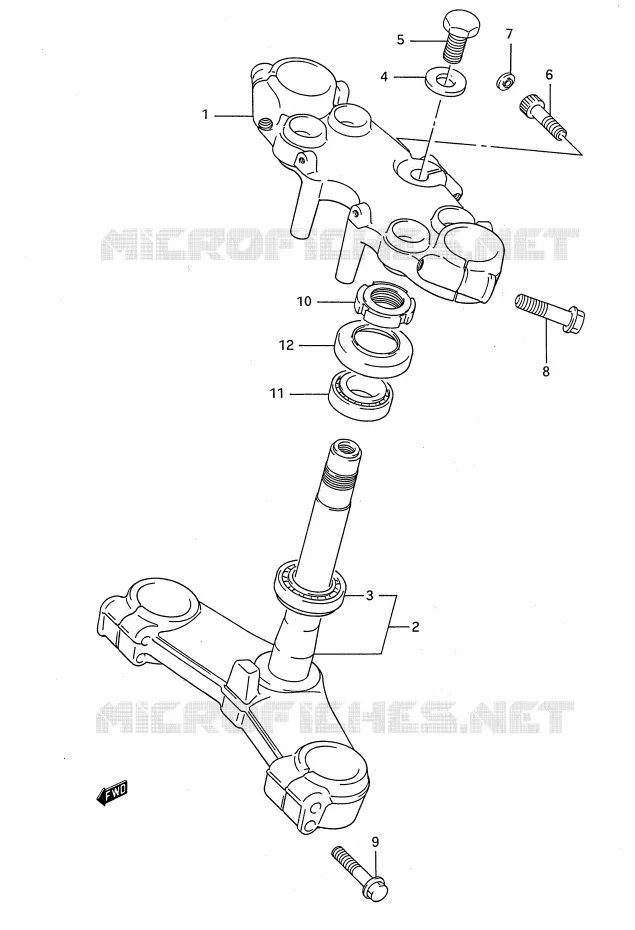 STUURKOLOM Suzuki MOTO 1100 GSX-F 1991  GSX1100FM(E28)