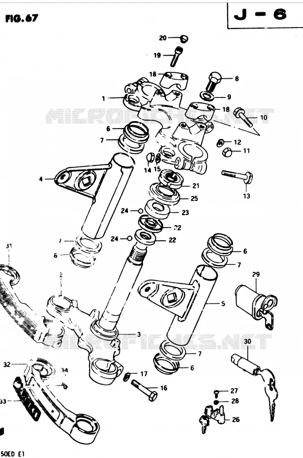 STUURKOLOM Suzuki MOTO 250 GSX 1982  GSX250EZ(Z/D)