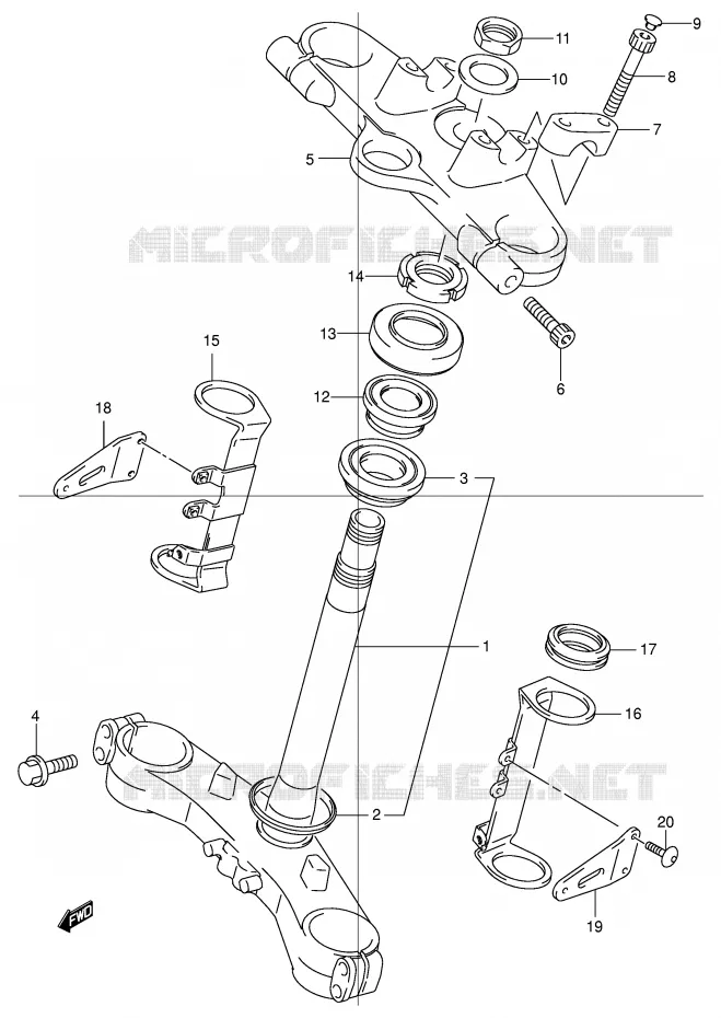 STUURPEN (VOIR NOTE) Suzuki MOTO 600 BANDIT 2003  GSF600SK3(E2)