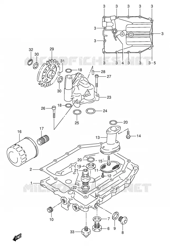SUMP - OLIEPOMP  Suzuki MOTO 1100 GSX-R 1995  GSX-R1100WSKS(E2)