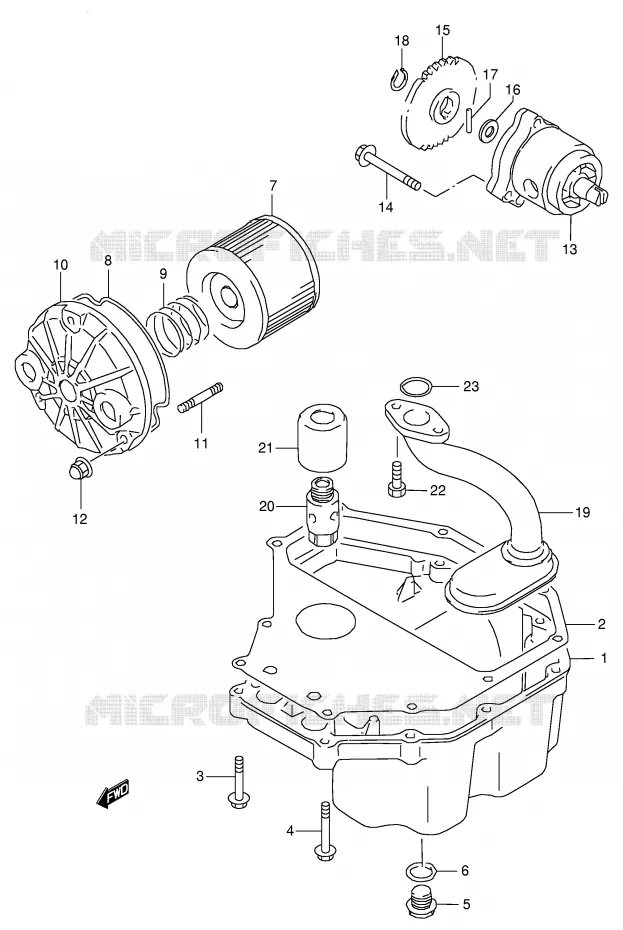SUMP - OLIEPOMP Suzuki MOTO 250 BANDIT 2000  GSF250VY(E24)