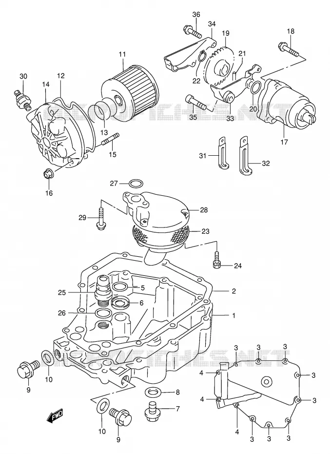 SUMP - OLIEPOMP Suzuki MOTO 400 BANDIT 1997  GSF400VV(E30)