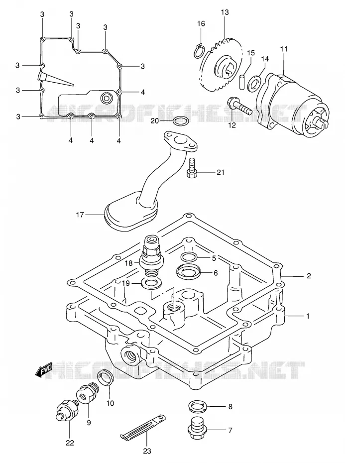 SUMP - OLIEPOMP Suzuki MOTO 400 GSX-R 1990  GSX-R400RL(E30)