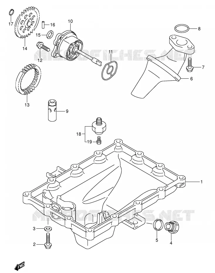 SUMP - OLIEPOMP  Suzuki MOTO 600 GSX-R 2005  GSX-R600XK5(E2)