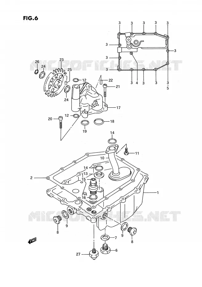 SUMP - OLIEPOMP  Suzuki MOTO 750 GSX-R 1992  GSX-R750WN(E2)