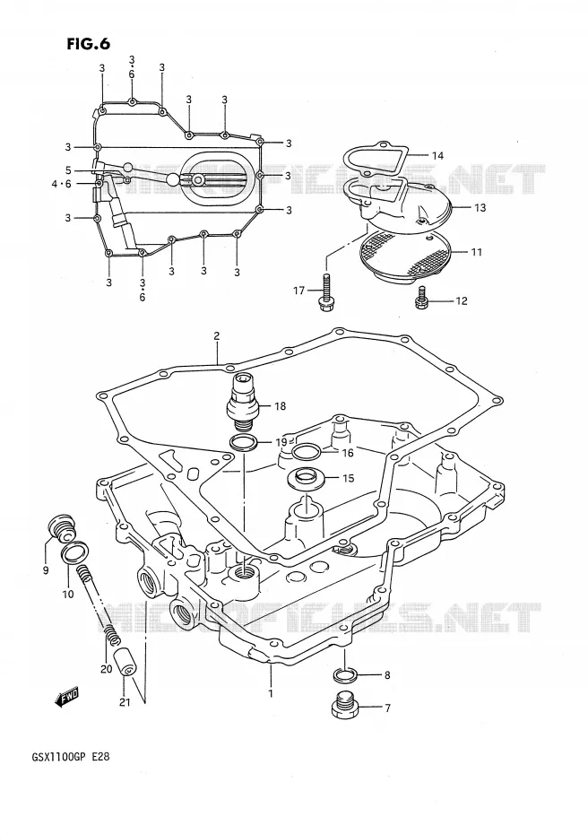 SUMP Suzuki MOTO 1100 GSX-G 1992  GSX1100GN(E28)