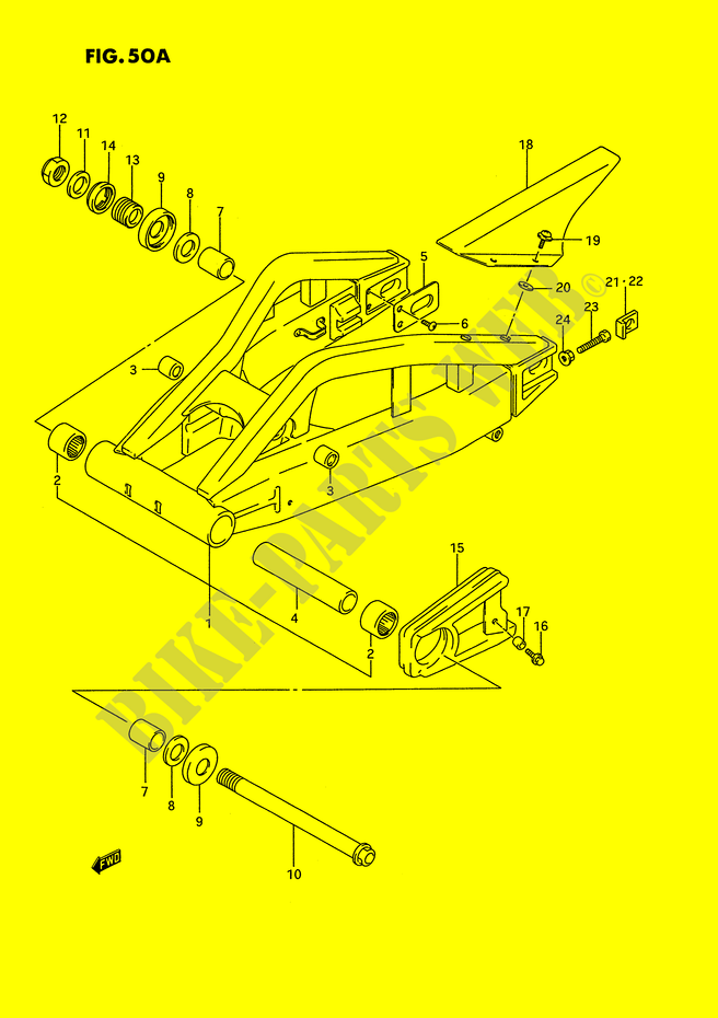 SWINGARM (MODELE R/S) voor Suzuki GSX-R 750 1995