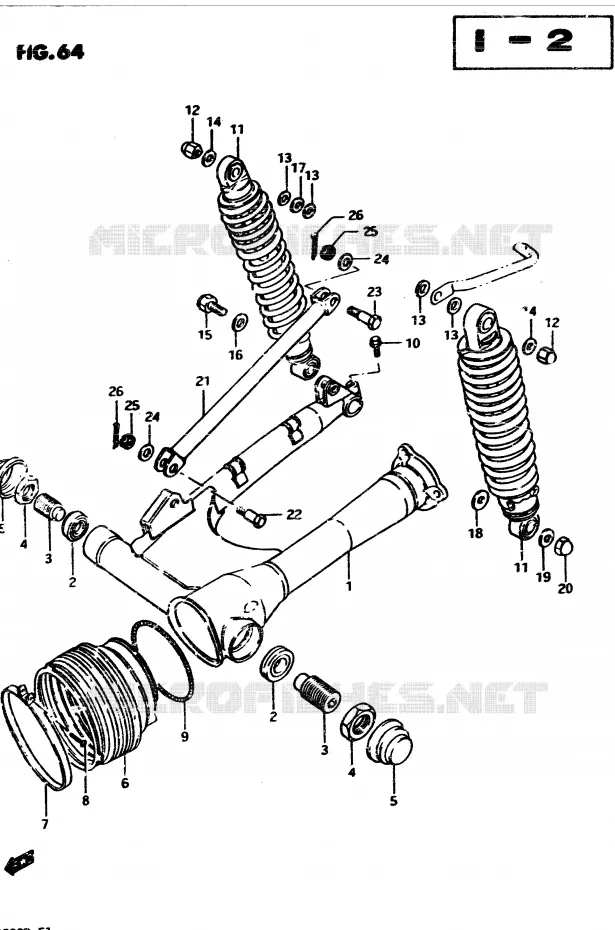 SWINGARM (MODELE Z) Suzuki MOTO 850 GS 1983  GS850GD(E1)