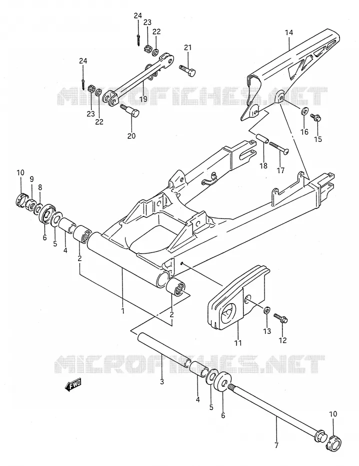 SWINGARM Suzuki MOTO 1100 GSX-F 1988  GSX1100FJ(E28)