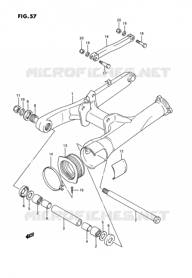 SWINGARM Suzuki MOTO 1100 GSX-G 1991  GSX1100GM(E2)