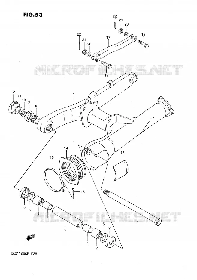 SWINGARM Suzuki MOTO 1100 GSX-G 1993  GSX1100GP(E28)