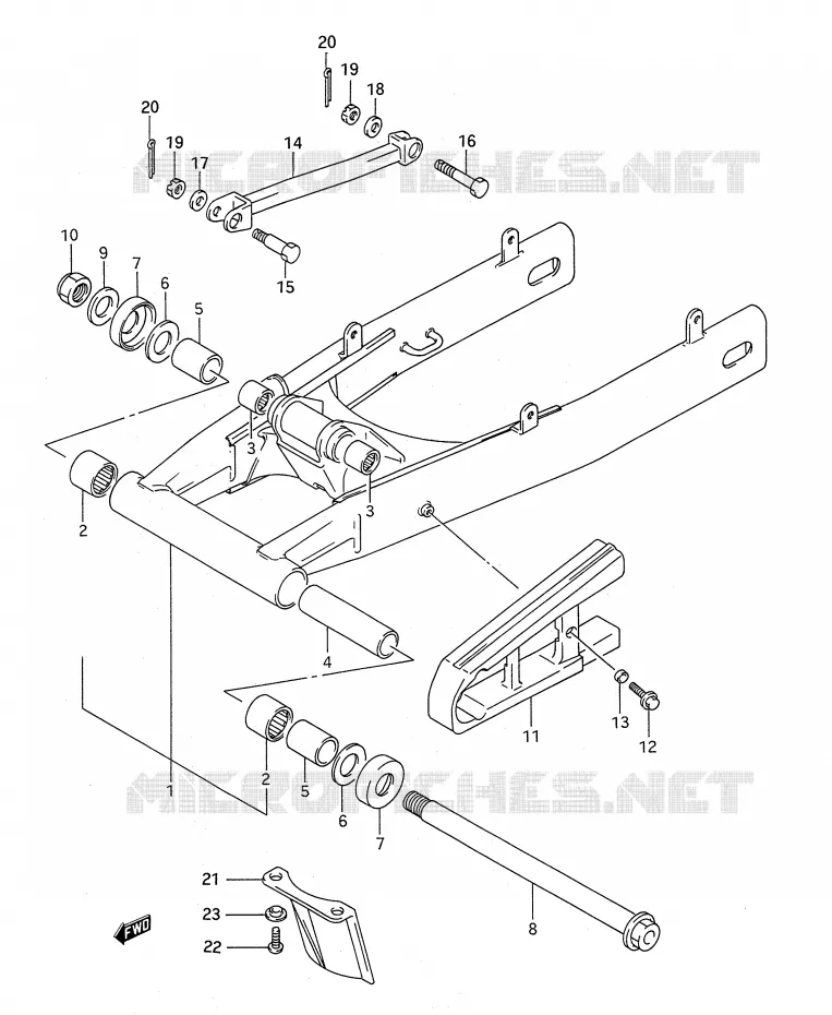SWINGARM Suzuki MOTO 400 BANDIT-N 1993  GSF400P(E28)