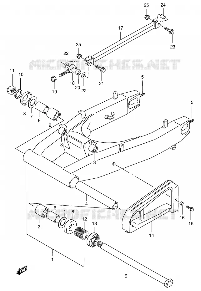 SWINGARM Suzuki MOTO 400 GSX-R 1991  GSX-R400RFM(E30)
