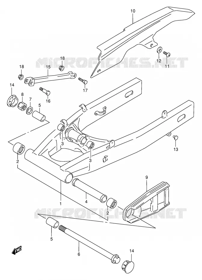 SWINGARM Suzuki MOTO 600 BANDIT 1996  GSF600T(E2)