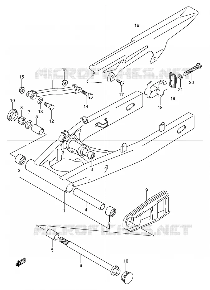 SWINGARM Suzuki MOTO 600 BANDIT 2004  GSF600UK4(E2)