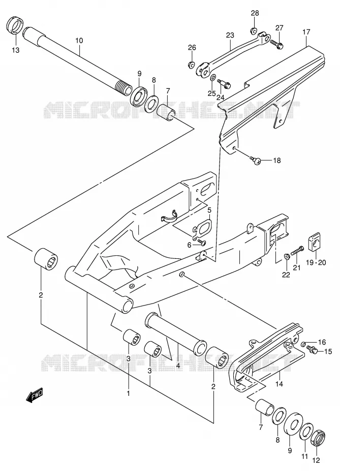 SWINGARM Suzuki MOTO 600 GSX-R 2001  GSX-R600K1(E2)
