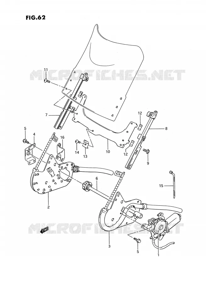 VOORRUIT Suzuki MOTO 1100 GSX-F 1990  GSX1100FL(E2)