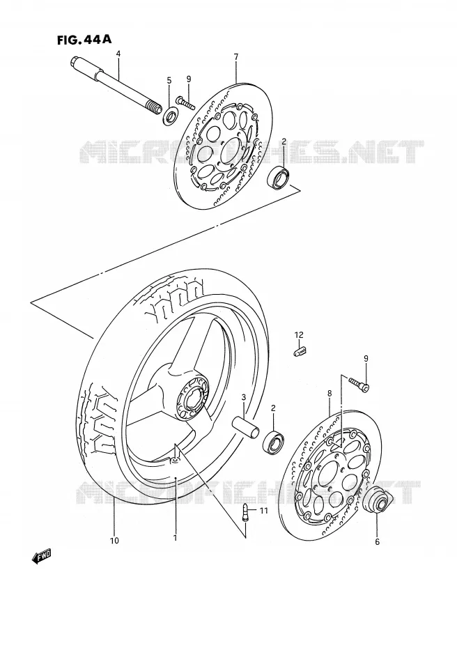 VOORWIEL (MODELE R/S) Suzuki MOTO 750 GSX-R 1994  GSX-R750WR(E2)