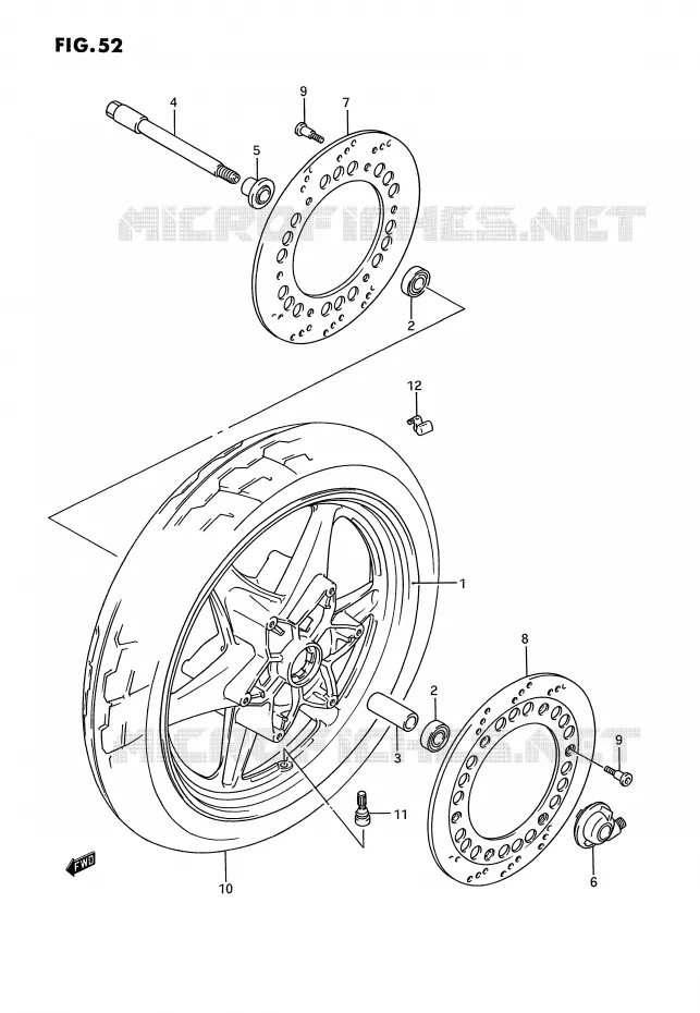 VOORWIEL Suzuki MOTO 1100 GSX-G 1994  GSX1100GR(E2)