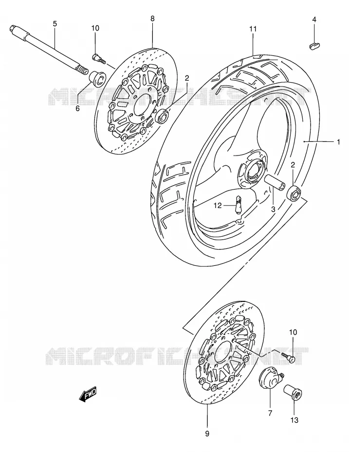 VOORWIEL Suzuki MOTO 400 BANDIT 1997  GSF400VV(E30)