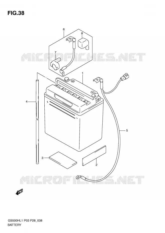 ACCU Suzuki MOTO 500 GS-F 2011  GS500FHL1(P3)