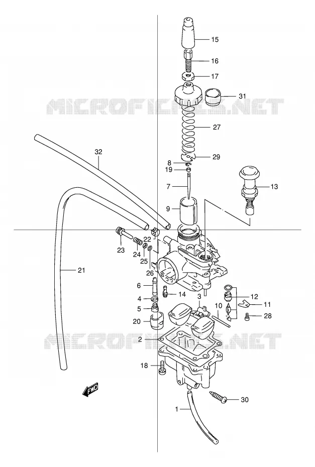 CARBURATOR Suzuki QUAD 80 QUADSPORT 1997  LT80V(P1)