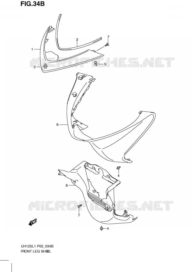 FRONT KUIP (MODEL RACING P19) Suzuki SCOOTER 125 BURGMAN 2011  UH125L1(P2)