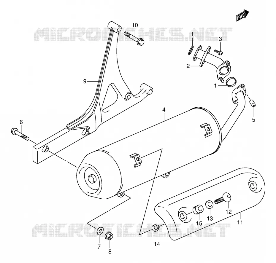 GELUIDDEMPER (MODELE K1/K2) Suzuki SCOOTER 250 BURGMAN 2002  AN250RK2(E2)