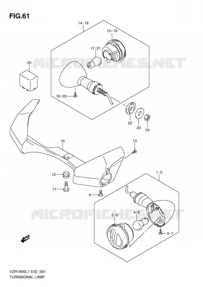 INDICATOREN (VZR1800ZL1 E2) Suzuki MOTO 1800 INTRUDER 2011  VZR1800L1(E2)