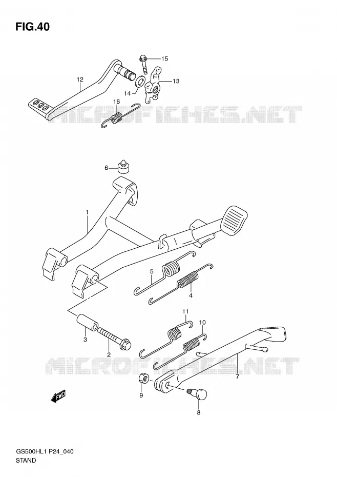 STAND Suzuki MOTO 500 GS-E 2011  GS500HL1(L1)