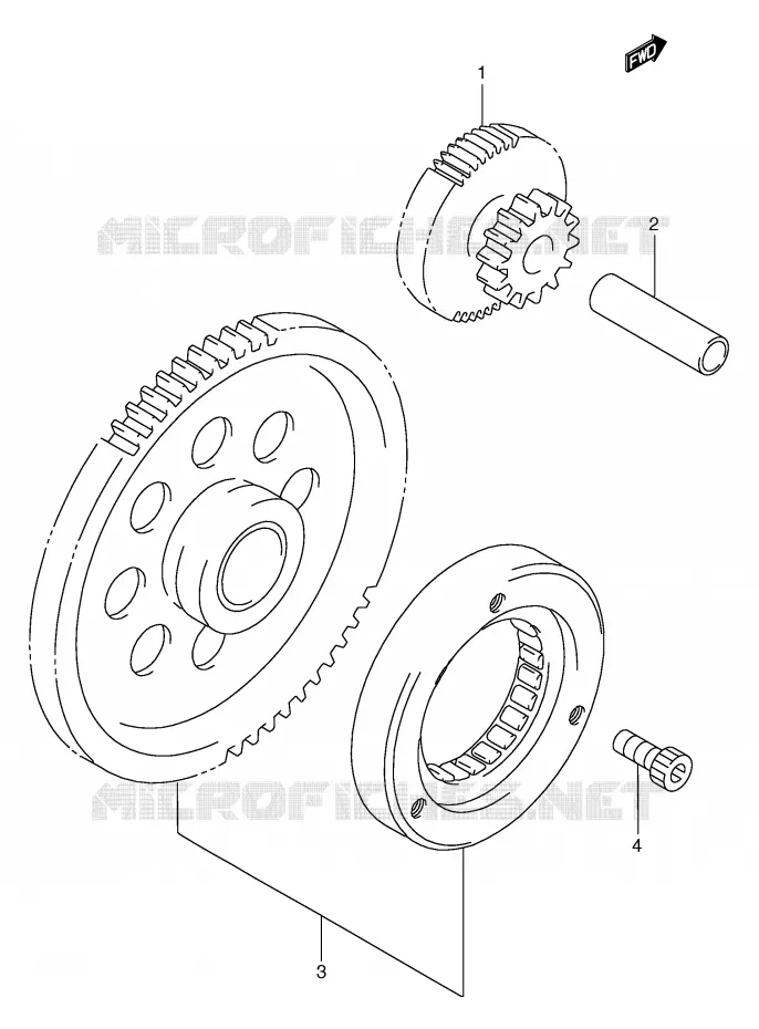 STARTMOTOR CLUTCH Suzuki SCOOTER 250 BURGMAN 2000  AN250RY(E2)