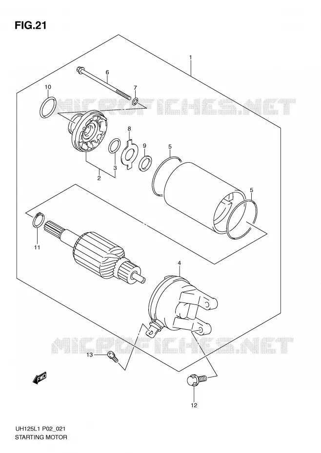 STARTMOTOR Suzuki SCOOTER 125 BURGMAN 2011  UH125L1(P2)