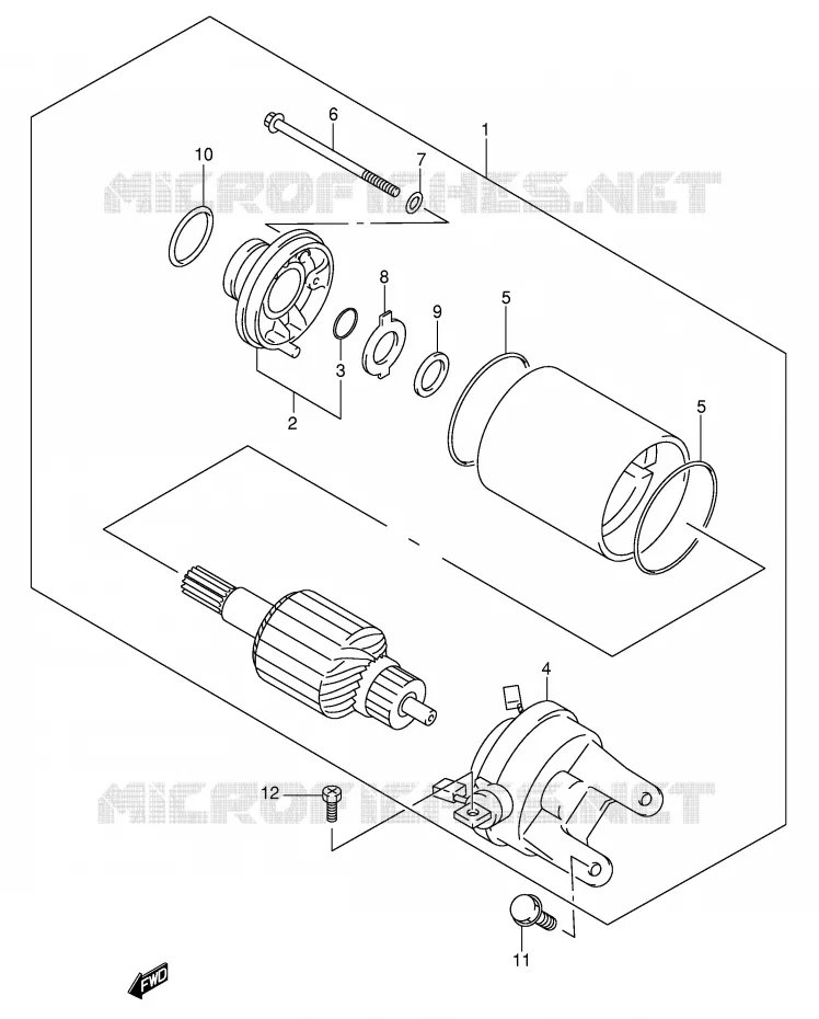 STARTMOTOR Suzuki SCOOTER 400 BURGMAN 2000  AN400Y(E2)