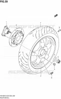 ACHTERWIEL voor Suzuki BURGMAN 400 2004
