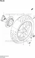ACHTERWIEL voor Suzuki BURGMAN 400 2006