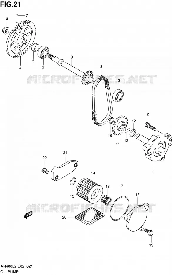 OLIEPOMP Suzuki SCOOTER 400 BURGMAN 2012  AN400L2(E02,E19)