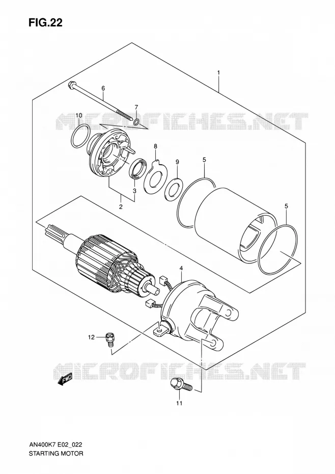 STARTMOTOR Suzuki SCOOTER 400 BURGMAN 2010  AN400AL0(E19,E24)