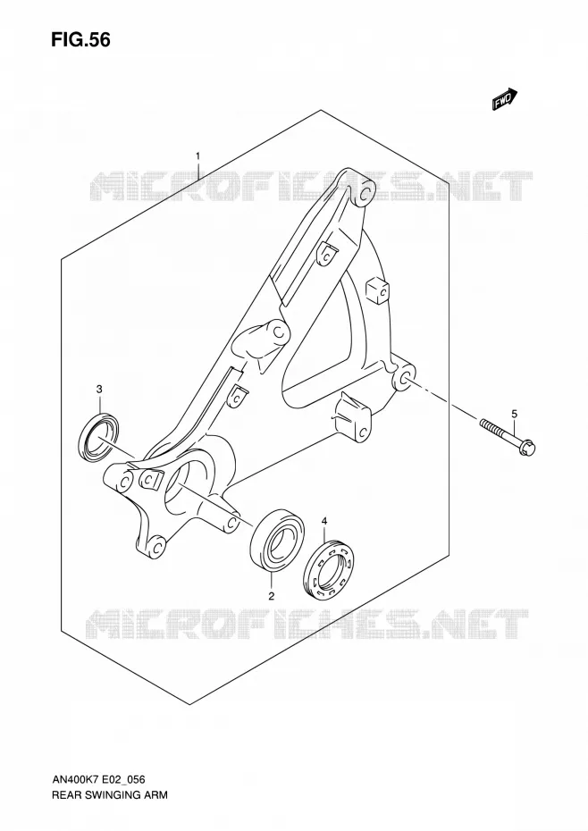SWINGARM Suzuki SCOOTER 400 BURGMAN 2010  AN400AL0(E19,E24)