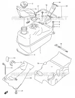 BENZINETANK (MODELE W/X/Y) voor Suzuki BURGMAN 250 2000