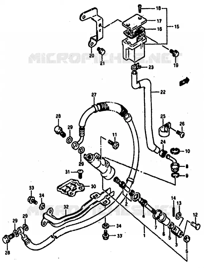 ACHTER HOOFDREMCILINDER Suzuki MOTO 800 DR 1990  DR800SUL(L)