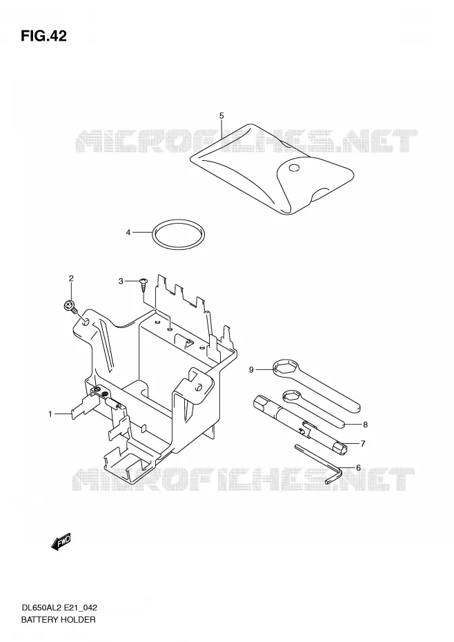 BATTERIJHOUDER Suzuki MOTO 650 V-STROM 2012  DL650AL2(E21)
