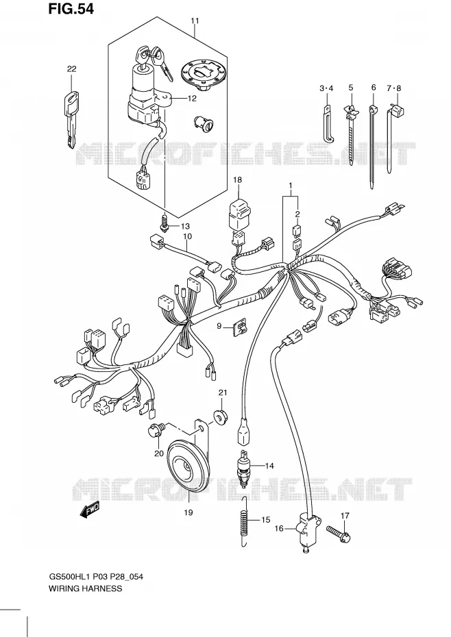 BEDRADING (GS500FH P3) Suzuki MOTO 500 GS-F 2011  GS500FHL1(P3)