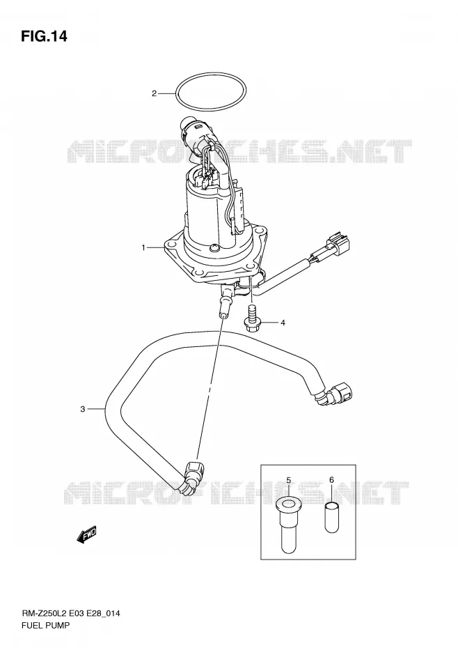 BENZINE POMP Suzuki MOTO 250 RM-Z 2012  RM-Z250L2(E03)