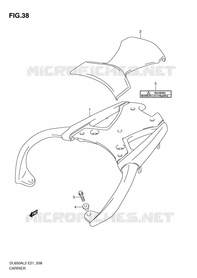 CARRIER Suzuki MOTO 650 V-STROM 2012  DL650AUEL2(E21)