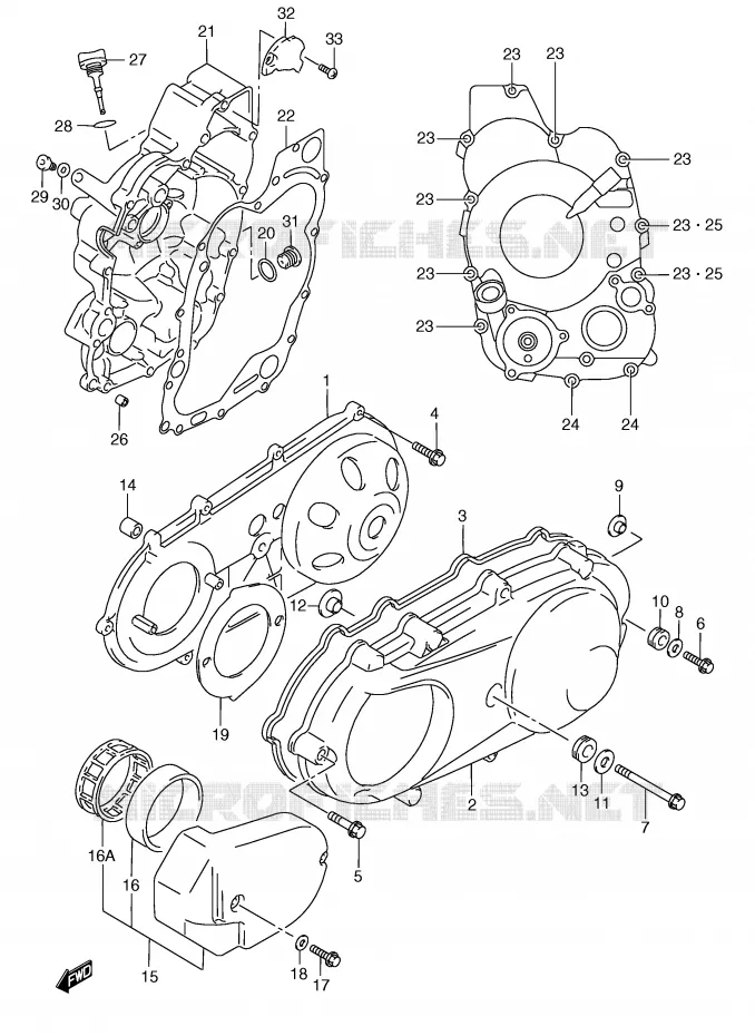 CASING (MODELE W/X/Y) Suzuki SCOOTER 250 BURGMAN 2000  AN250Y(E2)