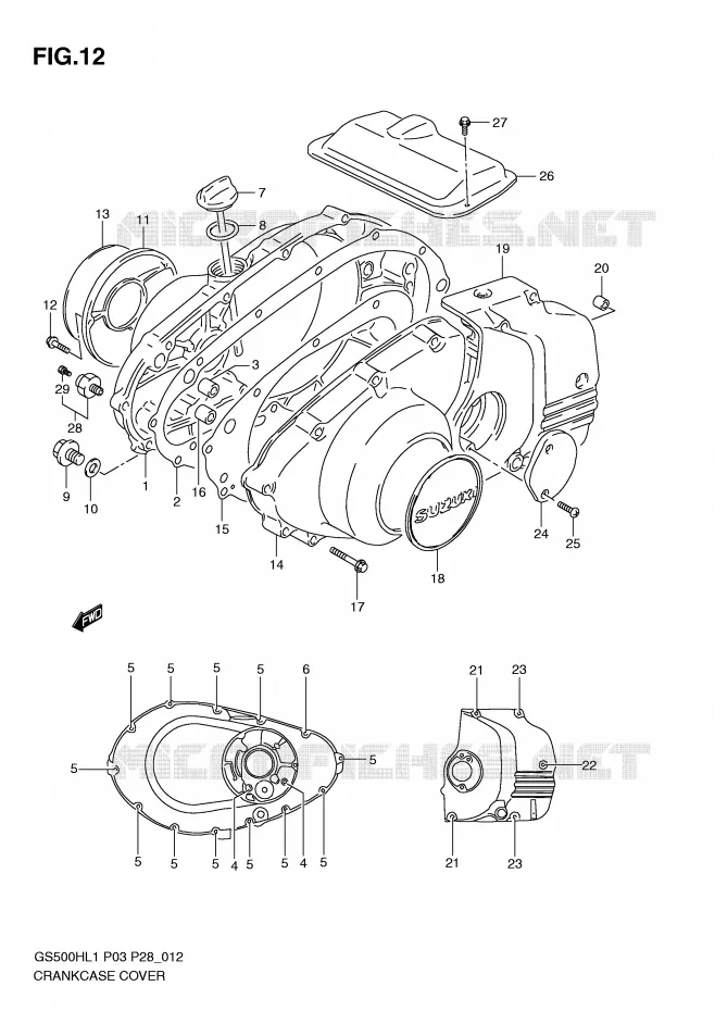 CASING Suzuki MOTO 500 GS-E 2011  GS500HKL1(P3)