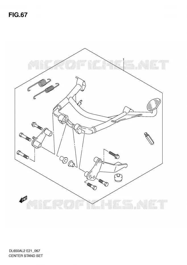 CENTER STAND SET (OPTIONAL) Suzuki MOTO 650 V-STROM 2012  DL650AL2(E21)