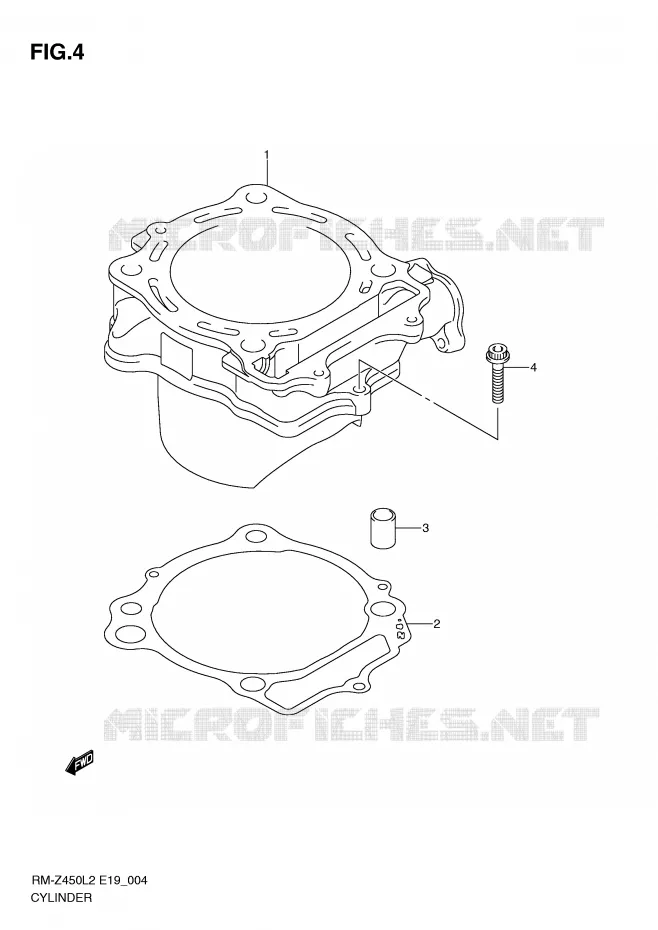 CILINDER Suzuki MOTO 450 RM-Z 2012  RM-Z450L2(E19)
