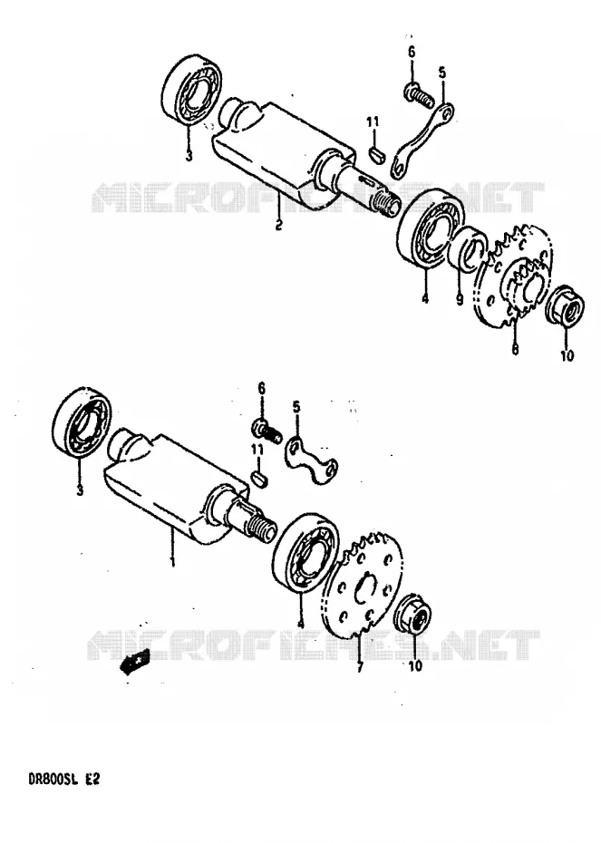 CRANK BALANCER Suzuki MOTO 800 DR 1990  DR800SL(L)