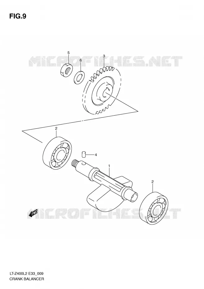 CRANK BALANCER Suzuki QUAD 400 QUADSPORT 2012  LT-Z400L2(E33)